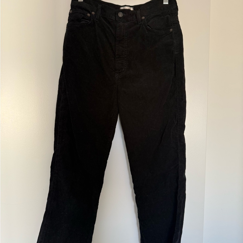 AGOLDE Pinch Waist black corduroy pants, size 29